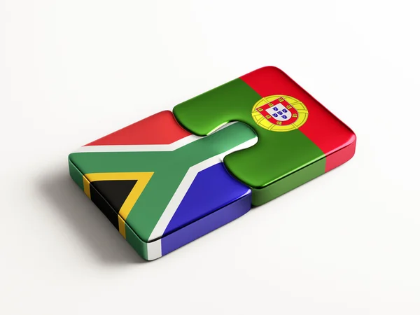 Zuid-Afrika Portugal puzzel Concept — Stockfoto