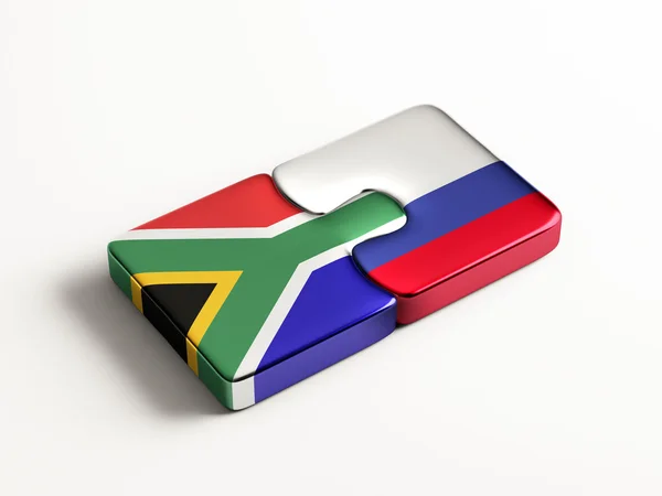 South Africa Russia  Puzzle Concept — Stock Photo, Image