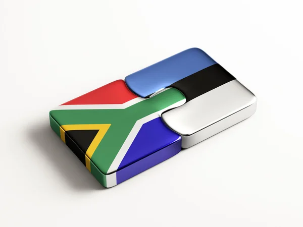 Estonia South Africa  Puzzle Concept — Stock Photo, Image