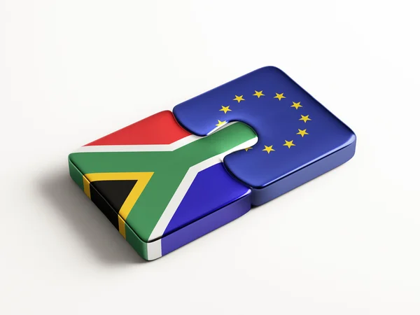 European Union South Africa  Puzzle Concept — Stock Photo, Image