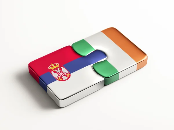 Servië Ierland puzzel Concept — Stockfoto