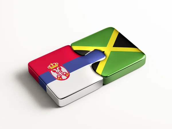 Serbia Jamaica  Puzzle Concept — Stock Photo, Image