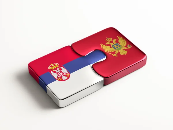 Concetto di Puzzle di Serbia Montenegro — Foto Stock