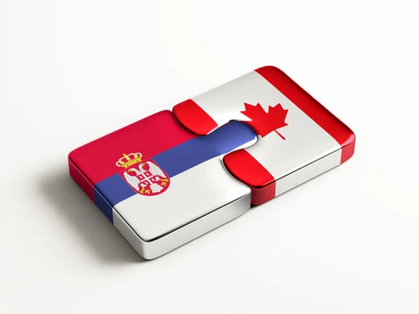 Sérvia Canadá Puzzle Concept — Fotografia de Stock