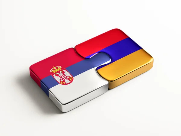 Serbie Arménie Puzzle Concept — Photo