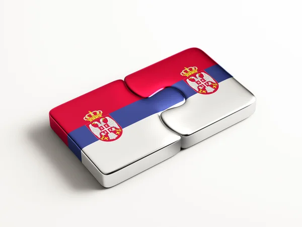 Concetto di Puzzle di Serbia — Foto Stock