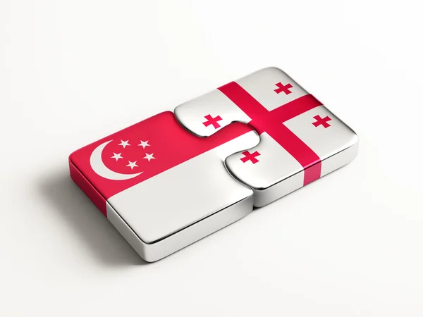 Singapore Georgië puzzel Concept — Stockfoto