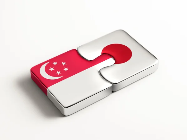 Singapore Japan puzzel Concept — Stockfoto