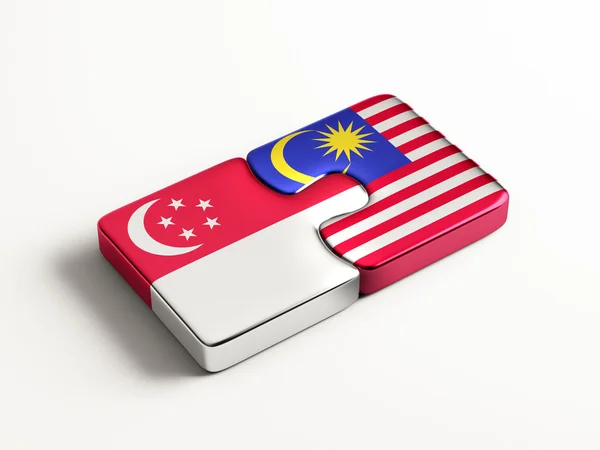 Singapore malaysia puzzle-konzept — Stockfoto