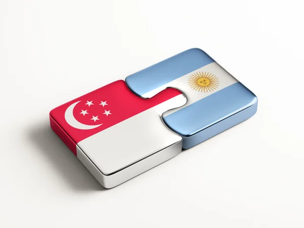 Singapore argentina puzzle-konzept — Stockfoto