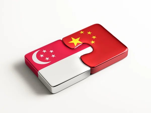 Singapore China puzzel Concept — Stockfoto