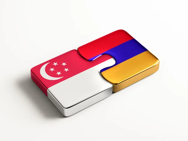 Singapur Armenia Puzzle Concepto —  Fotos de Stock