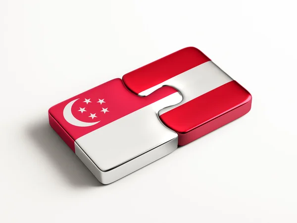 Singapore Oostenrijk puzzel Concept — Stockfoto