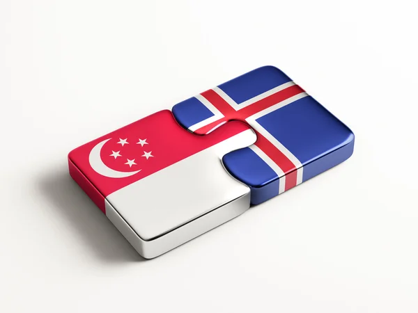 IJsland Singapore puzzel Concept — Stockfoto