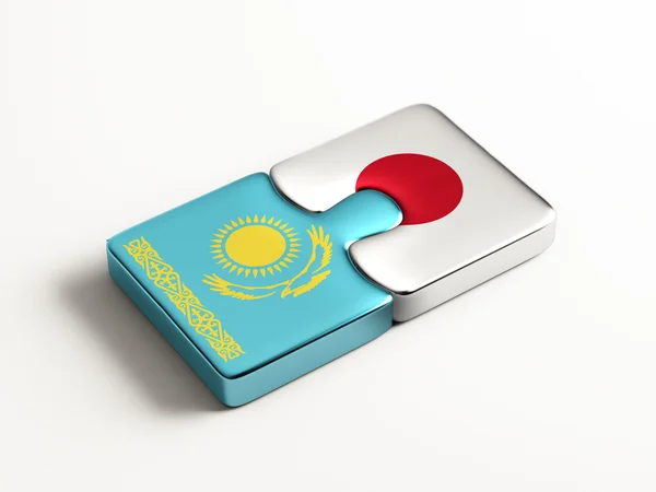 哈萨克斯坦日本拼图概念 — 图库照片
