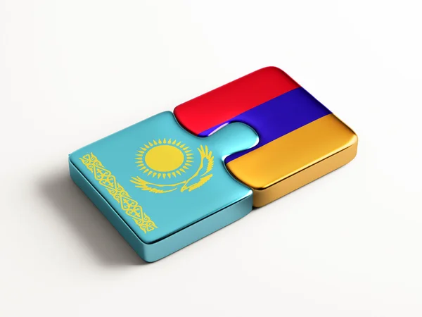 Kazajstán Armenia Puzzle Concepto —  Fotos de Stock