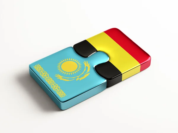 Kazachstan België puzzel Concept — Stockfoto