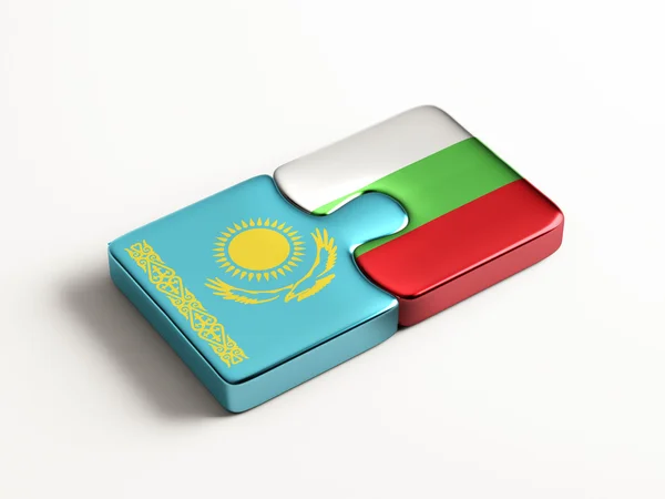 Kazachstan Bulgarije puzzel Concept — Stockfoto