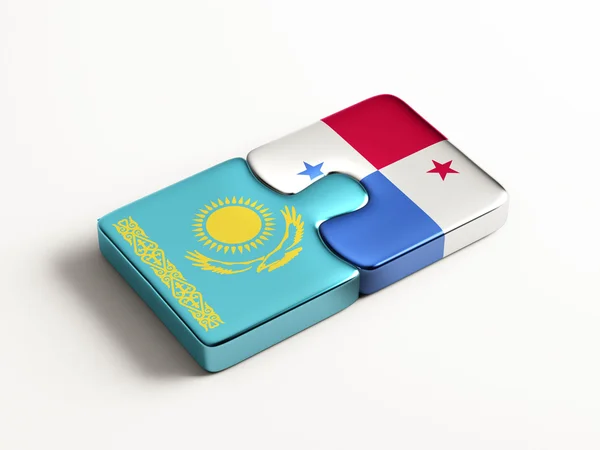 Kazachstan Panama puzzel Concept — Stockfoto