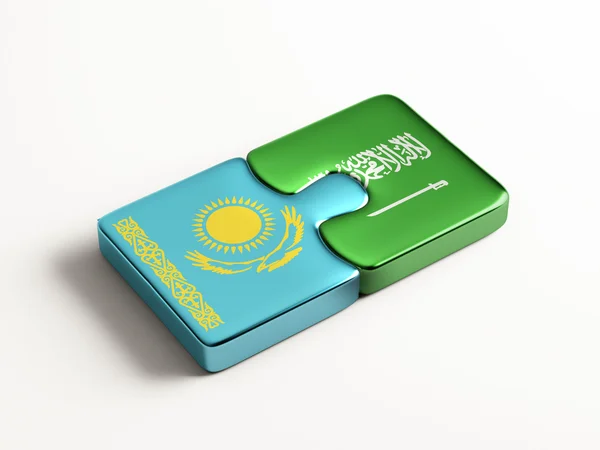 Kazachstan Saoedi-Arabië puzzel Concept — Stockfoto