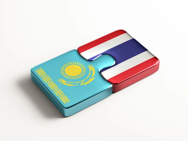 Thaïlande Kazakhstan Puzzle Concept — Photo