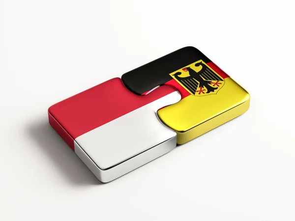 Indonesia Germany  Puzzle Concept — Stock Photo, Image