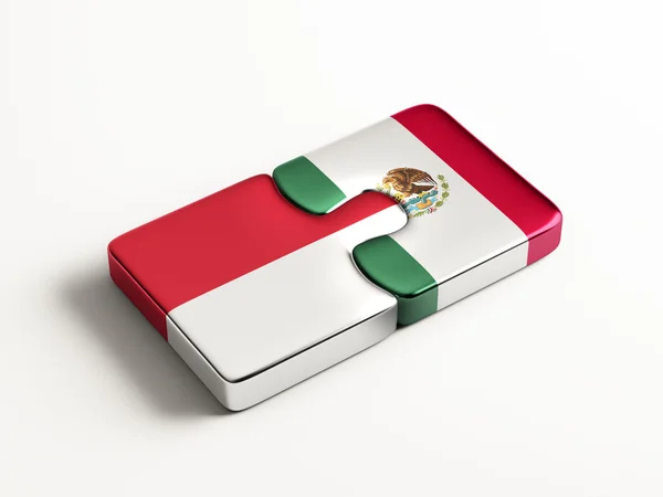 Indonesia México Puzzle Concept — Foto de Stock