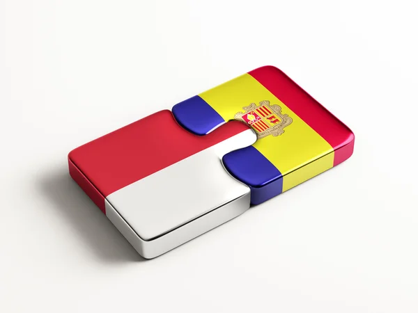 Indonesia Andorra  Puzzle Concept — Stock Photo, Image