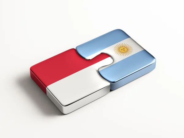 Indonesia Argentina Puzzle Concepto — Foto de Stock