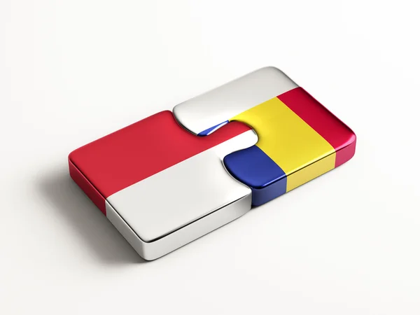 Indonesië Roemenië puzzel Concept — Stockfoto
