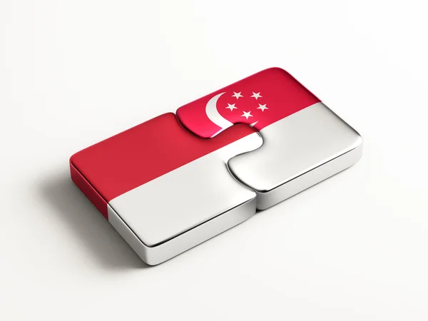 Indonesien Singapore pussel koncept — Stockfoto
