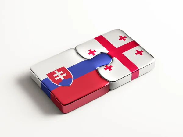 Slovakya Georgia Puzzle kavramı — Stok fotoğraf