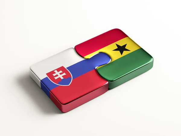 Eslovaquia Ghana Puzzle Concepto —  Fotos de Stock