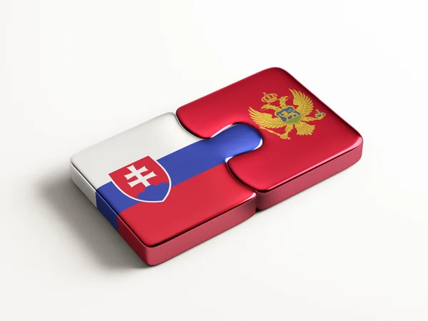 Slowakije Montenegro puzzel Concept — Stockfoto