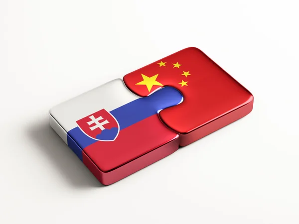 Eslováquia Conceito de Puzzle China — Fotografia de Stock