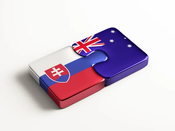 Slovakien Australien pussel koncept — Stockfoto