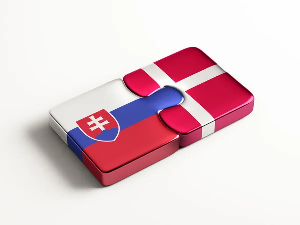 Slovakia Denmark  Puzzle Concept — Stock Photo, Image