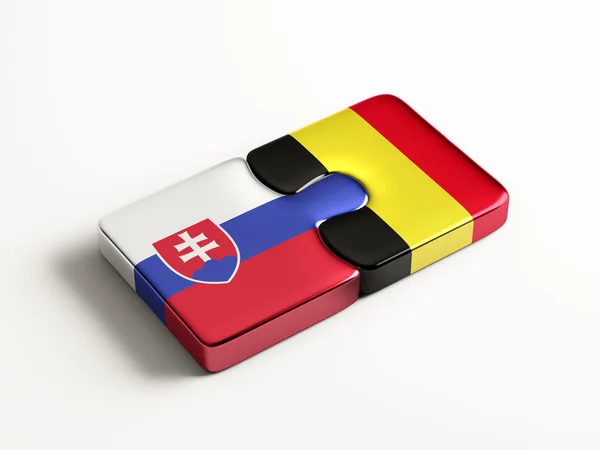 Slovacchia Belgio Puzzle Concept — Foto Stock