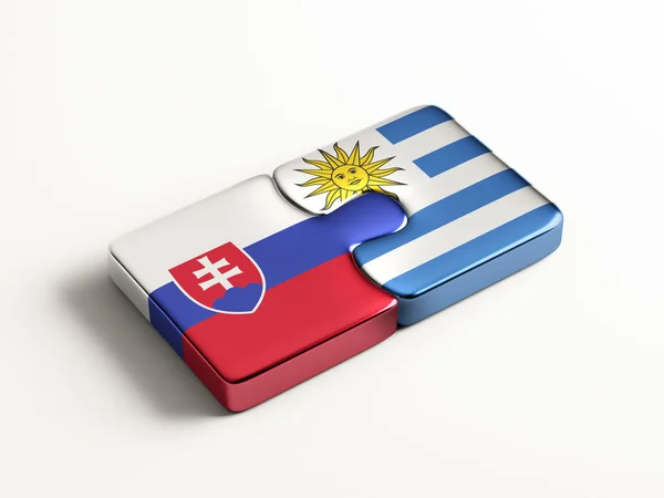 Slovakien Uruguay pussel koncept — Stockfoto