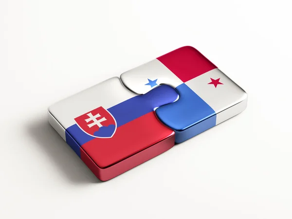 Slowakije Panama puzzel Concept — Stockfoto