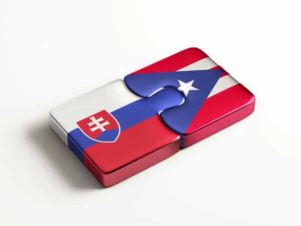 Slovacchia Puerto Rico Puzzle Concept — Foto Stock