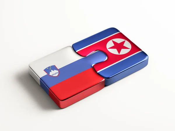 Eslovénia North Korea Puzzle Concept — Fotografia de Stock