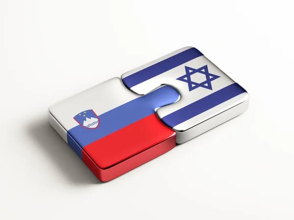 スロベニア イスラエル パズル コンセプト — ストック写真