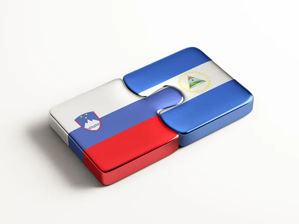 Slovenia Nicaragua  Puzzle Concept — Stock Photo, Image
