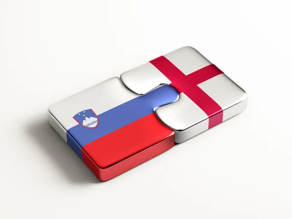 Eslovenia Inglaterra Puzzle Concepto — Foto de Stock