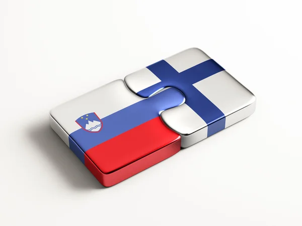 Szlovénia Finnország Puzzle koncepció — Stock Fotó