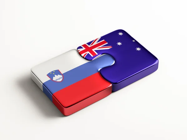 Slovenia Australia  Puzzle Concept — Stock Photo, Image