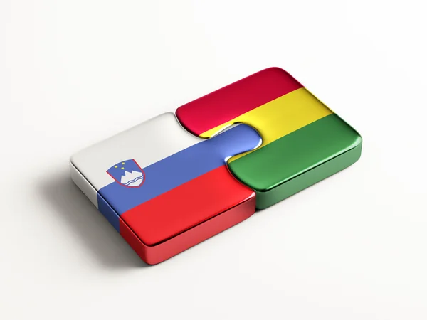 Slovénie Bolivie Puzzle Concept — Photo