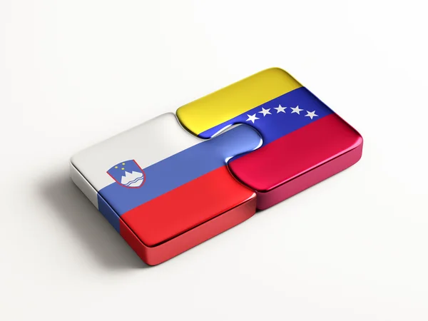 Slowenien Venezuela Puzzle-Konzept — Stockfoto