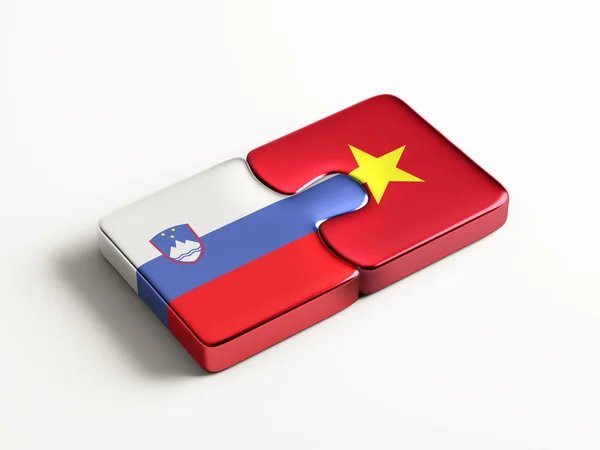 Eslovenia Vietnam Puzzle Concepto — Foto de Stock